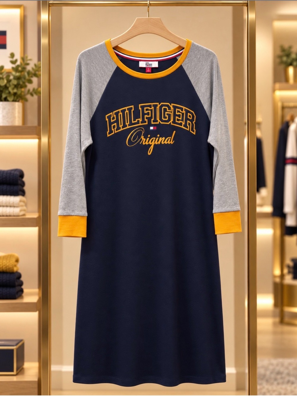 Tommy Hilfiger Women’s Navy & Gray 'Hilfiger Original' Pajama Nightgown